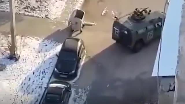 Phone Video Shows Russian Troops Firing In Kharkiv