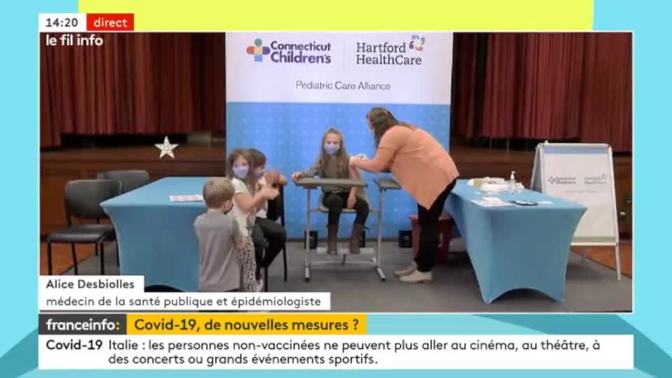 Dre Alice Desbiolles invitée de Franceinfo pour parler de la vaccination des enfants.