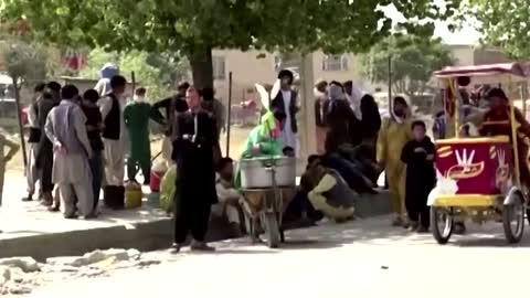 Crowds continued to gather outside Kabul’s airport