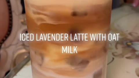 Made a lavender iced latte with oat milk. Who’s down