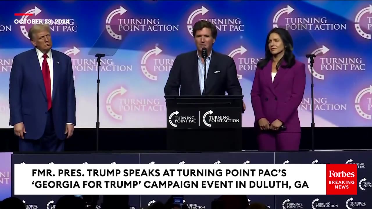 BREAKING NEWS_ RFK Jr., Tulsi Gabbard, And Tucker Carlson Join Trump On Stage At Georgia Event