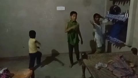 Indian village children dancing