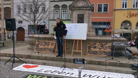 2G und 3G stoppen - Jena, Markt, 20 11 2021 - Heiko Donath, Redebeitrag