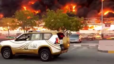 Dubai horrible highway accident and fire inferno