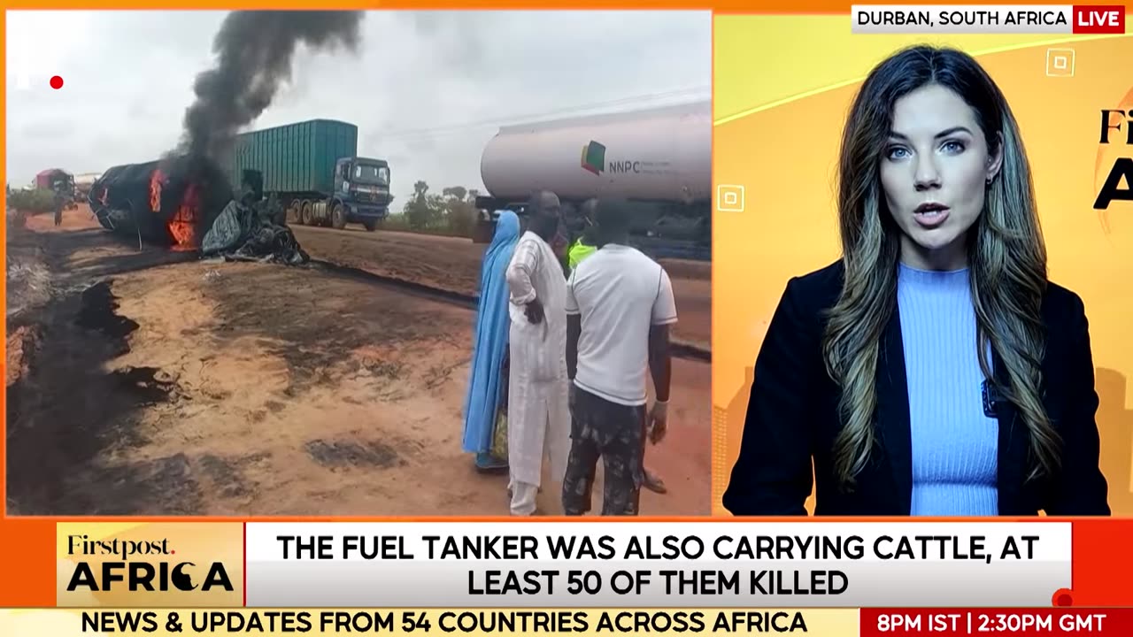 At Least 59 Killed in Nigeria After Fuel Tanker Collides With Truck| Firstpost Africa