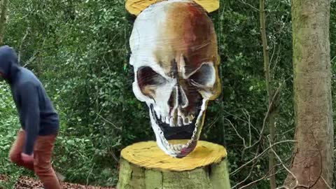 easy tree skull illusion