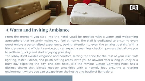 Enjoy a Warm Welcome at the Best Hotel in J P Nagar