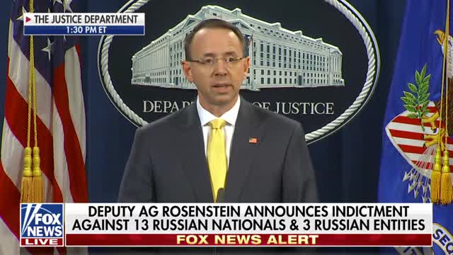 Deputy AG Rod Rosenstein Press Conference Of Russian Indictments!