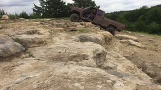 Silverado trying to find a path at The Ledges Tuttle ORV