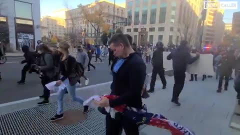 Trump Supporters Forced To Walk Through BLM Crowd