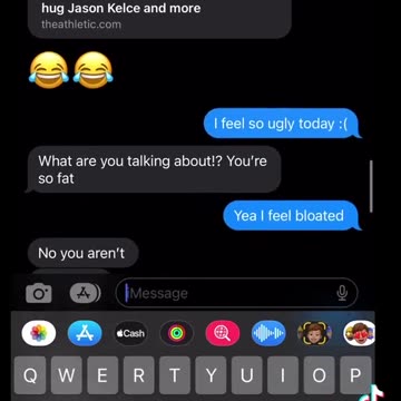 Changing Every Compliment To 'Fat' On His Auto-Correct