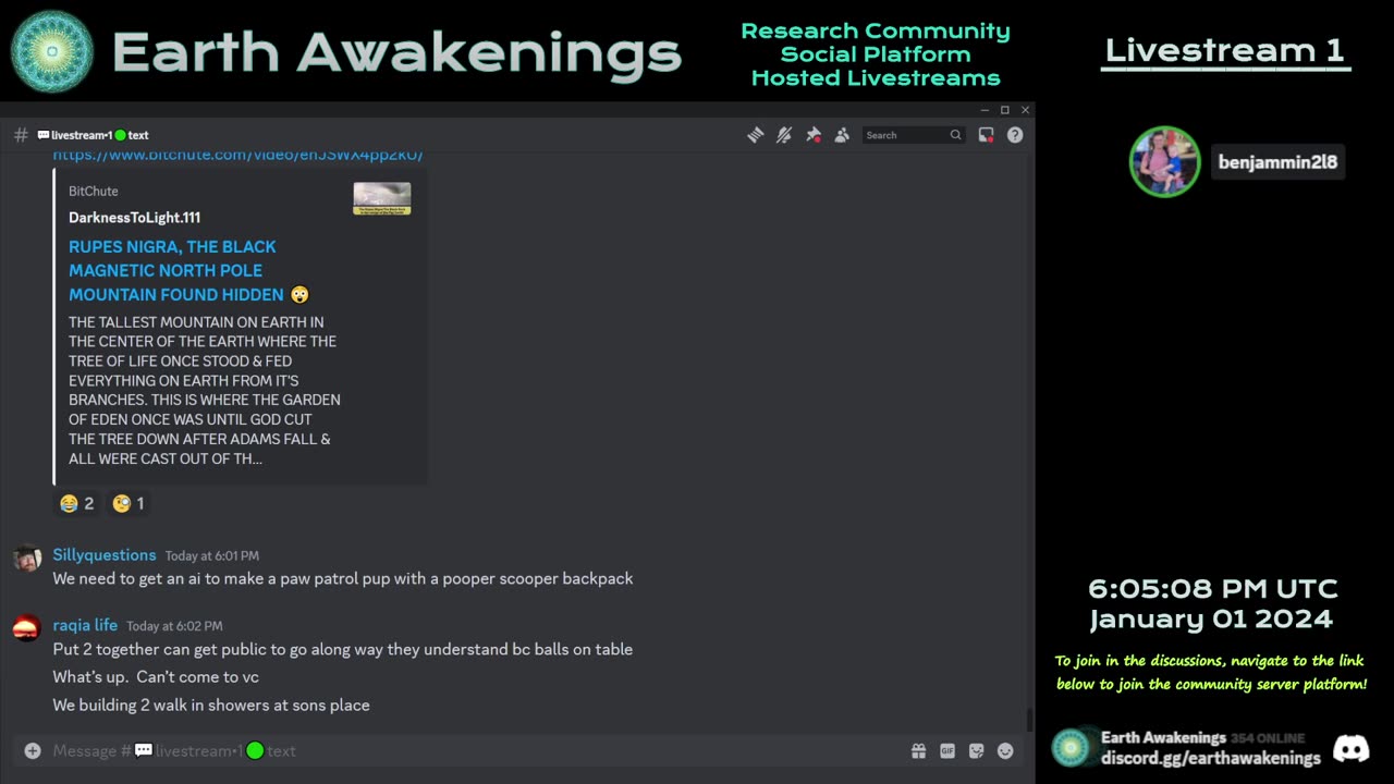 Earth Awakenings - Livestream 1 - #1375 - HAPPY NEW YEAR!