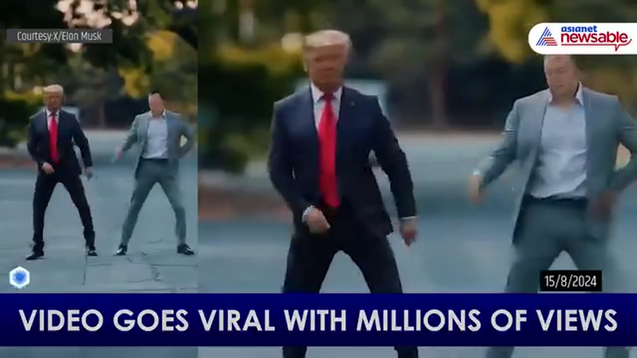 Trump & Elon musk viral dance plz watch