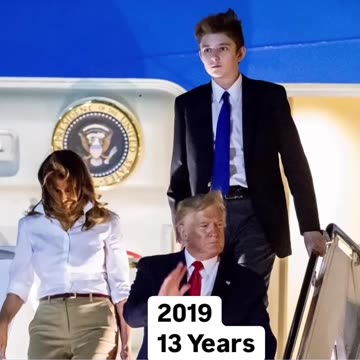Barron Trump through the years 🥰 #barrontrump #donaldtrump #melaniatrump #trump2024 #trump #shorts