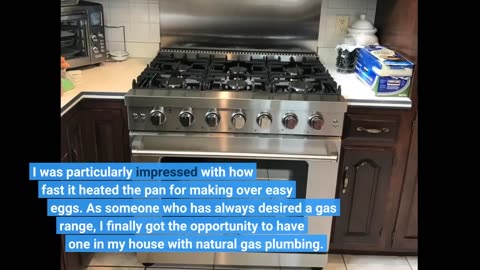 COSMO COS-EPGR244 Slide-In Freestanding Gas Range with Sealed Burners, Cast Iron Grates, Capaci...