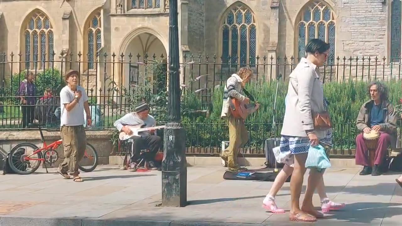 GLASTONBURY BUSKERS - JULY 2023 , High Street , Glastonbury Town