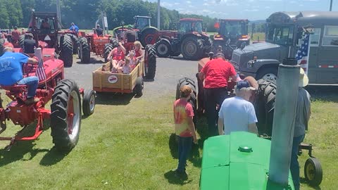 Tractor parade staging area