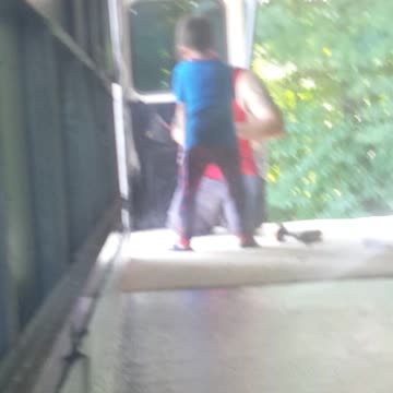 daddy and son building