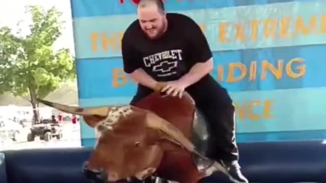 Funny Mechanical Bull Fails - Better hold on for life!