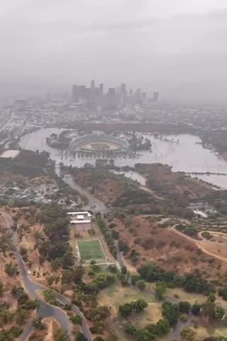 Dodger Stadium Completely Surrounded By Water