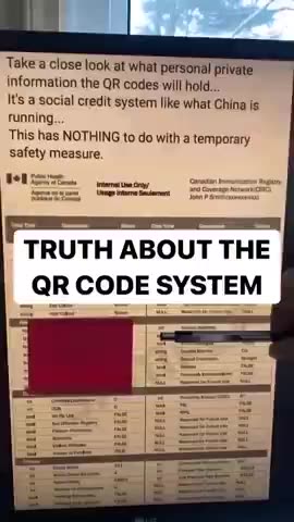 THE COMING QR CODE- FOR EVERYONE WHO COMPLIES!