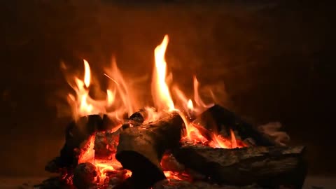 Relaxing Fireplace Sounds - Burning Fireplace & Crackling Fire Sounds
