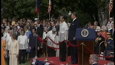 State Visit Philippines, President Reagan and President Marcos