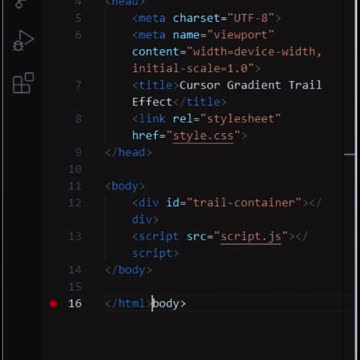 HTML CSS JS Cursor Trail #webdevelopment #webdev #developer #htmlcss #js