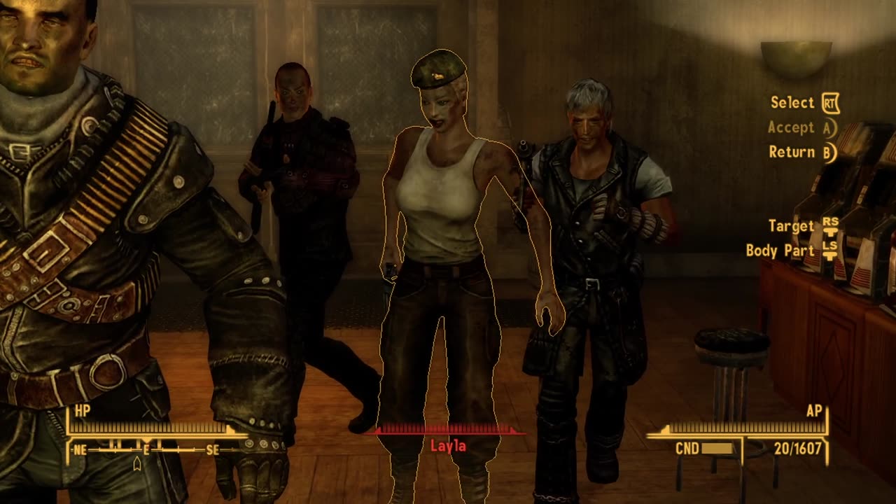 Quad-Robber Headshot Fallout New Vegas V.A.T.S.