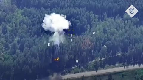 HIMARS missile system destroys Russian convoy hiding in a forest