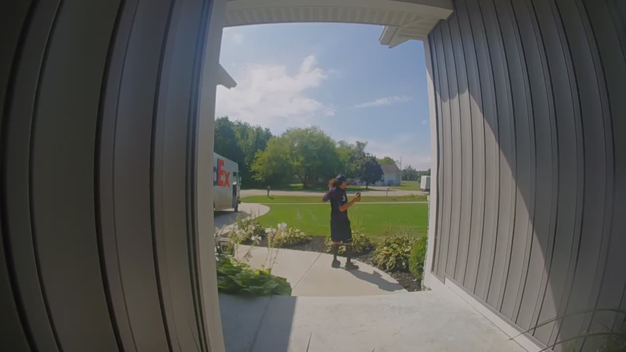 FedEx Driver Dances Up to Doorway