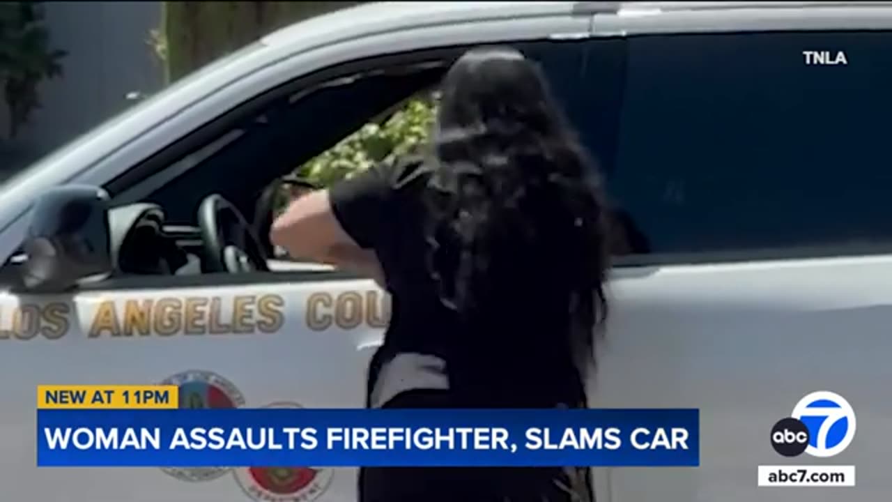 Woman slams into Gardena police car after assaulting firefighter, officials say