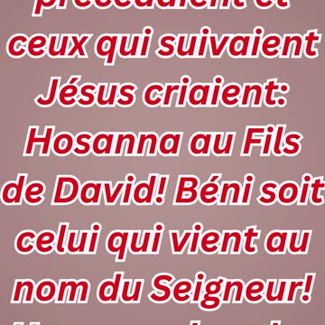 "Hosanna au Fils de David : L'Acclamation de Jésus comme Roi"Matthieu 21:9#shorts #youtube #ytshorts