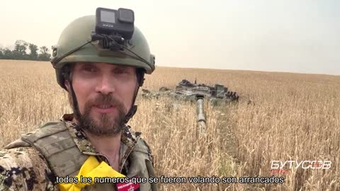 Tropas rusas destruidas en el pueblo de Hussarivka junio de 2022