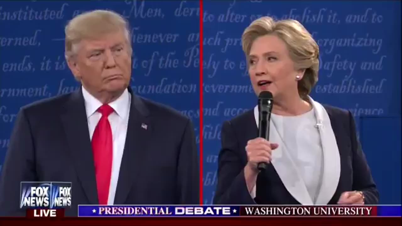 2016 Presidential debate because you'd be in jail Trump Hillary Clinton