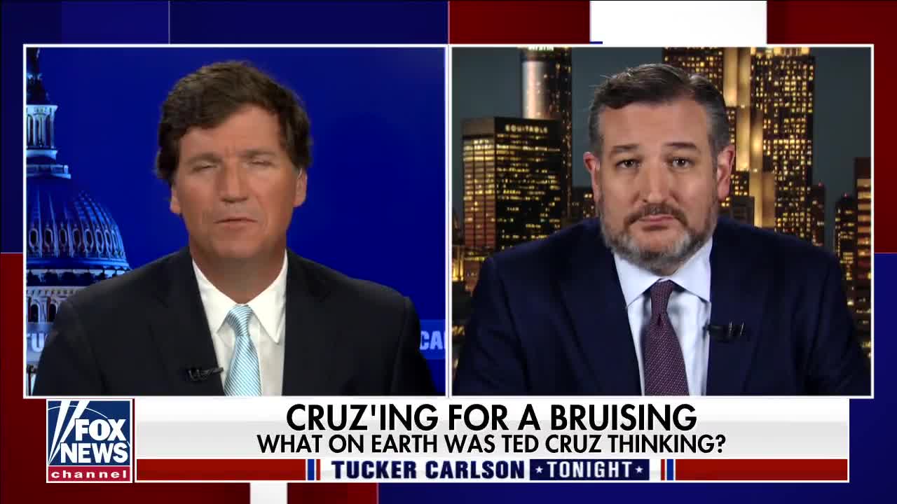 Tucker has Ted Cruz on his show on Thu, Jan 6, 2022