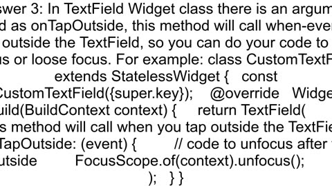 Flutter TextField how to lose focus on tap outside