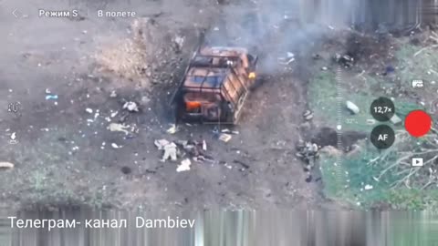 Successful ATGM Strike on a Ukrainian Armored Vehicle