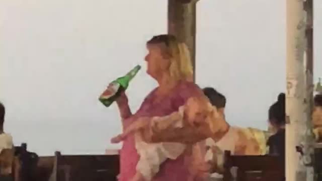 Baby and Beer Multitasking