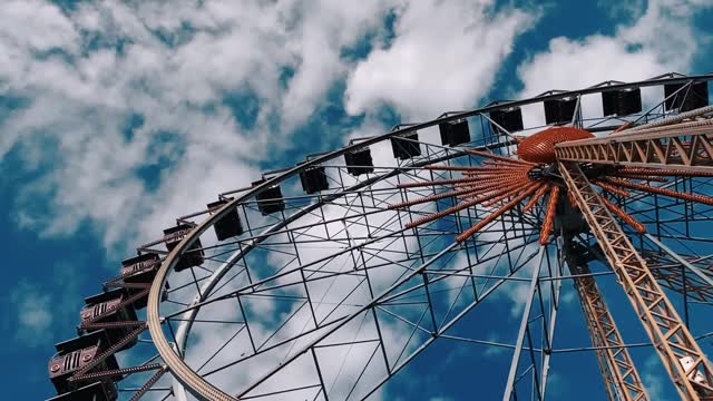 A Ferris Wheel In Operation