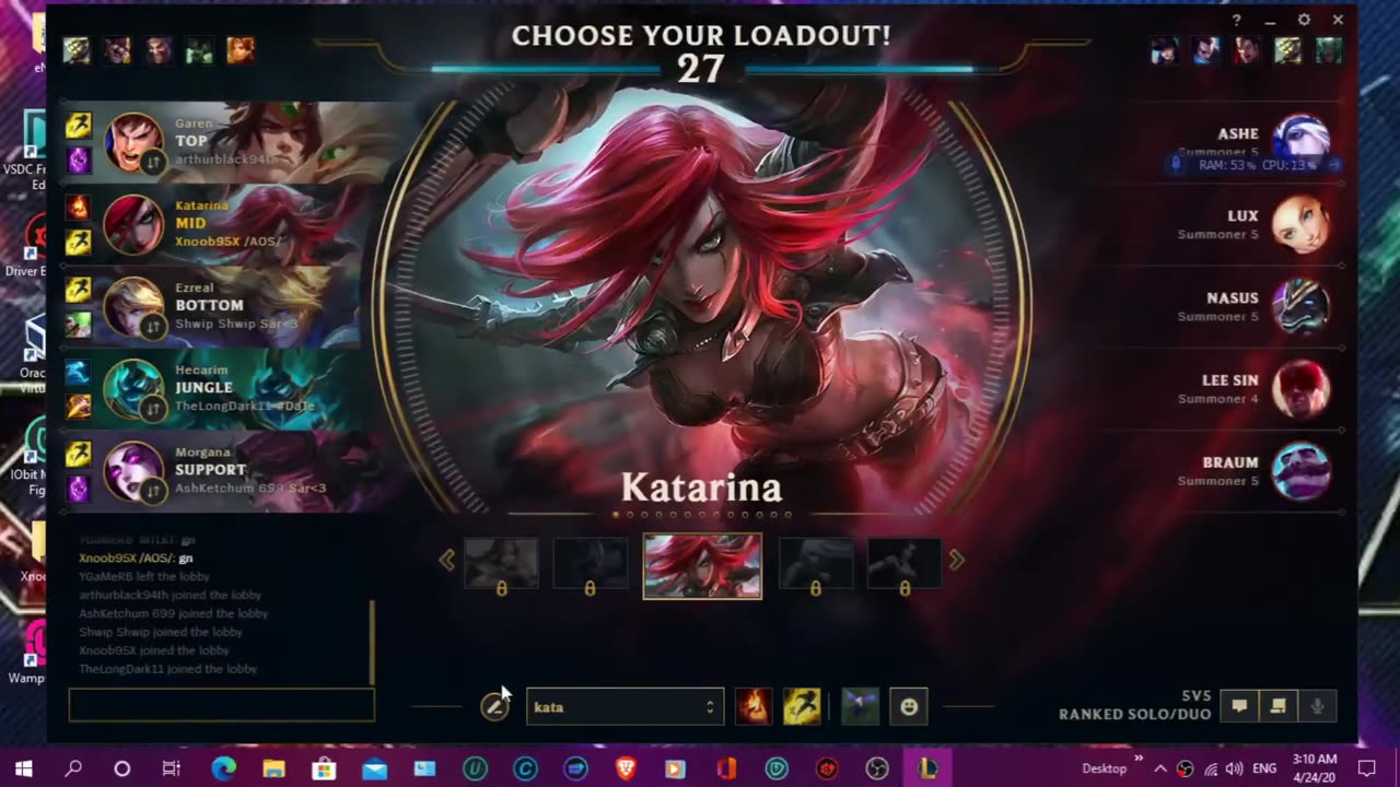 Katarina Vs Lux Mid - League Of Legends Ranked Gameplay 4 2020 04 24