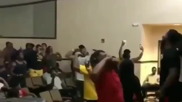 Grambling State University Football Team in Worship they were listening in church Amen