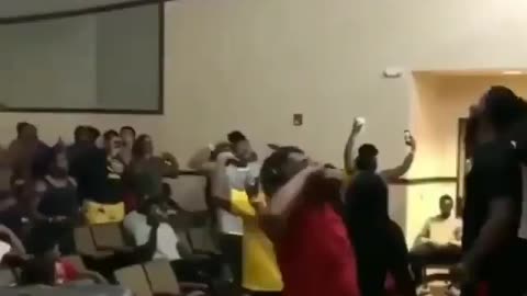 Grambling State University Football Team in Worship they were listening in church Amen