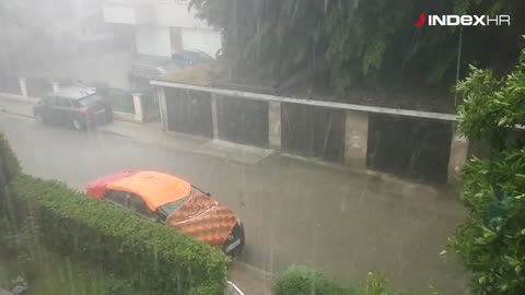Snažna tuča u Zagrebu