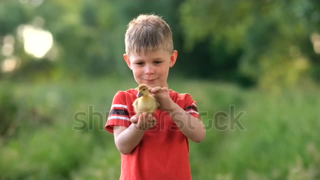 A little boy holds a small baby