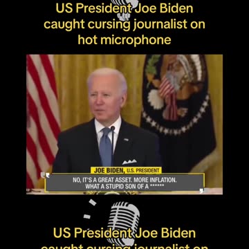 US President Joe Biden caught cursing journalist on hot microphone🎙️🎤