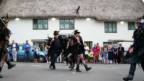 Beltane Border Morris - The Black Fox, at Stokeinteignhead-17 Jun 23