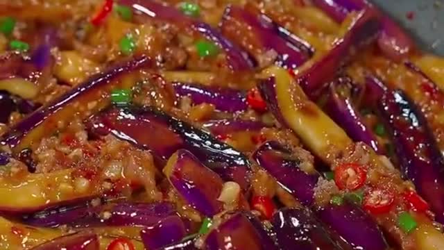 Eggplant in clay pot