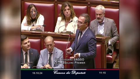 🔴 Intervento dell'On. Rossano Sasso in Aula del 10.10.2024 (i bambini non si toccano, SCHIFOSI!)