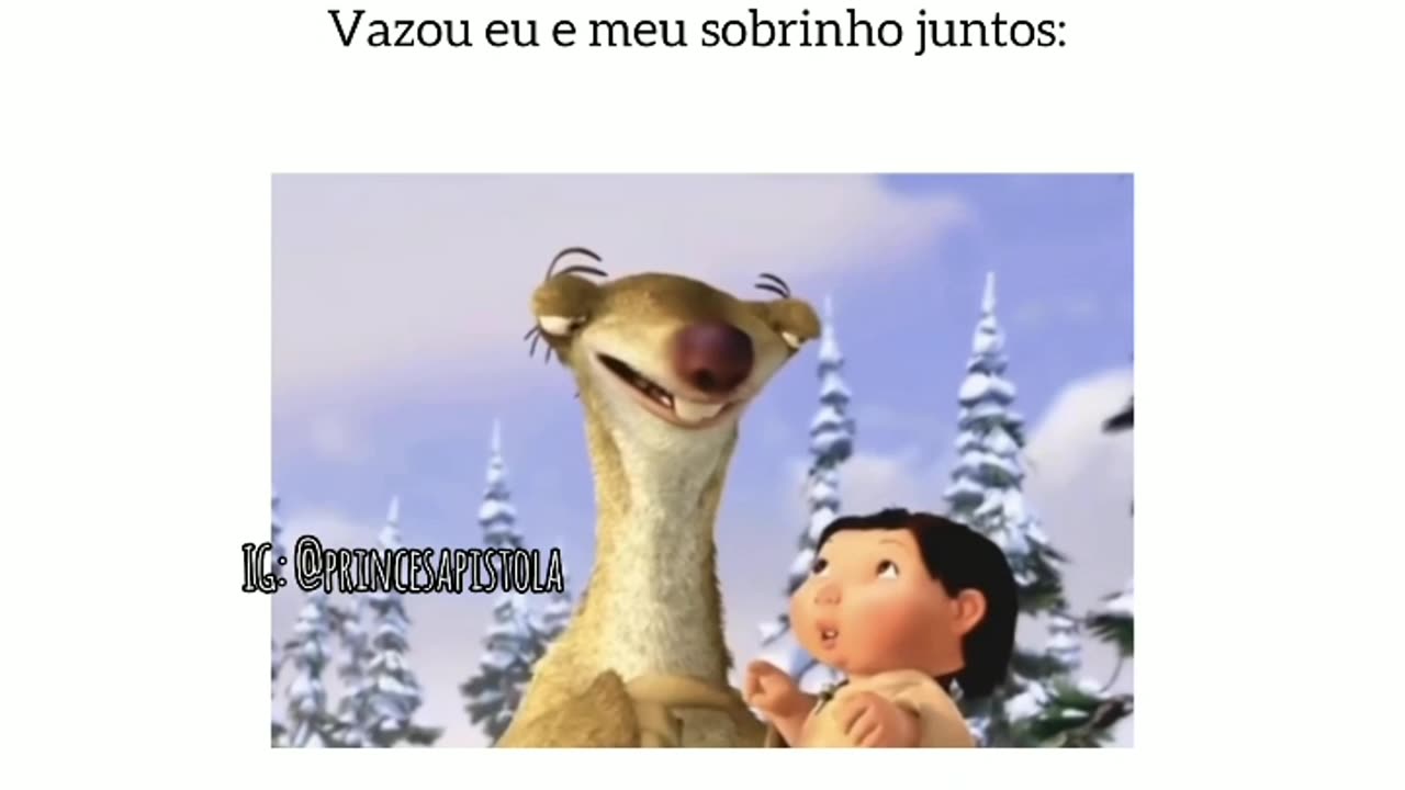 Esse sou eu quando carrego minha sobrinha no colo! - Versão: A ERA DO GELO.